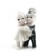 Antique bisque wedding cake topper - 1920s Kewpie huggers bride and groom
