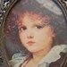 Vintage oval ornate brass picture frame
