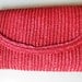 vintage straw clutch, red clutch, Red Raffia or Red Straw natural woven clutch, vintage, 70s