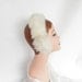 1960s fur earmuffs, white rabbit fur