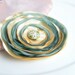 CLEARANCE - all must go, Fabric Flower Brooch, Green Yellow Gold Flower brooch, Flower Hair Clip, Fabric brooch, Fabric button