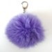 Purple Bunny Puff Bag Charm