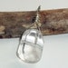 Crystal Quartz Nugget Pendant Sterling Silver Wire Wrapped Gemstone earthegy
