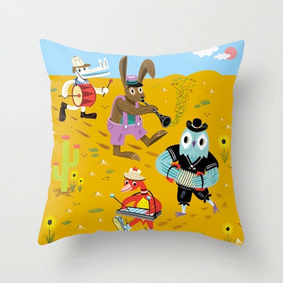The Animal Jamboree - Throw Pillow / Cushion Cover (16" x 16") iOTA iLLUSTRATION
