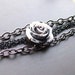 Rockabilly Rose and Chain Bracelet