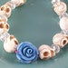Blue Rose and Sugar Skull Bracelet