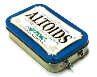 Portable Altoids Amp and Speaker for iPhone MP3 Player -Altoids Blue/Red