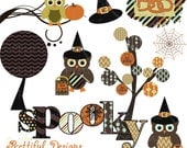 25% OFF SALE Halloween Clip Art for Personal or Commercial Use - Spooks On Set 2 Il_170x135
