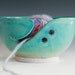 Yarn Bowl, handmade stoneware pottery,handmade ceramic yarn bowl, 6.5" wide 3.5" tall, Ready to Ship
