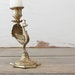 Vintage Brass Peacock Candle Holder
