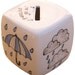 Saving for a Rainy Day Clouds Money Cube Piggy Bank Hand Painted English Bone China Ready to ship