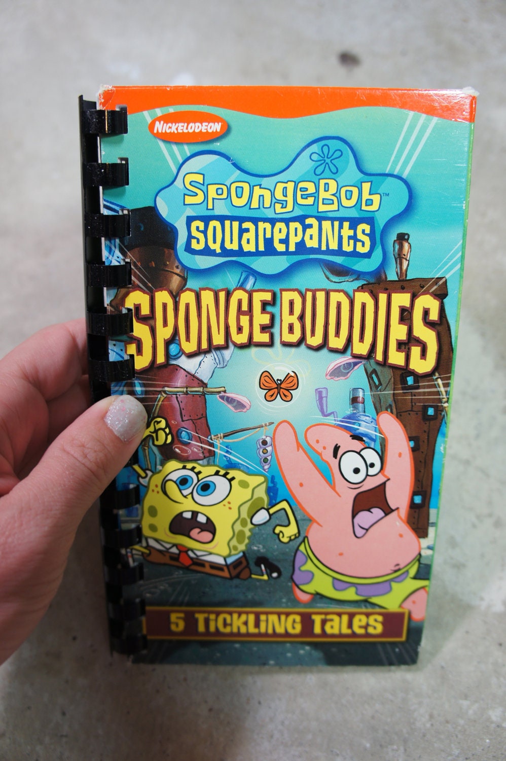 unique vintage pants by sponge enmortem recycled vhs SPONGEBOB buddies SQUAREPANTS