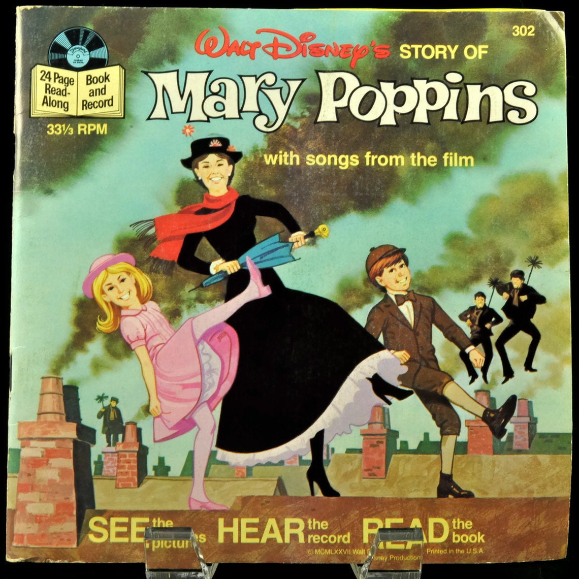 Book And Record Set Disney S Mary Poppins 1977 Vinyl 45   Il Fullxfull.371869893 1s7b 