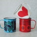 Retro Kaj Franck Red Heart Enamelware Mug - Vintage Arabia Finland Heart Cup