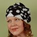 CUPCAKE SWIRL- Licorice Drop - size M/L- polar fleece winter hat