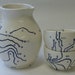 Circuit Board and Map Porcelain Saki Set