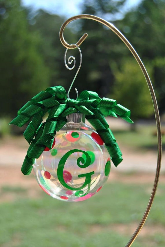 Items similar to Small Personalized (2 5/8") Glass Ball Ornament on Etsy