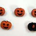 Orange and Black Jack o Lantern Buttons