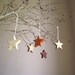 Antiqued Wood Stars Handpainted Decoration Salvaged Wood Farmhouse Country Cottage Decor Set of 4