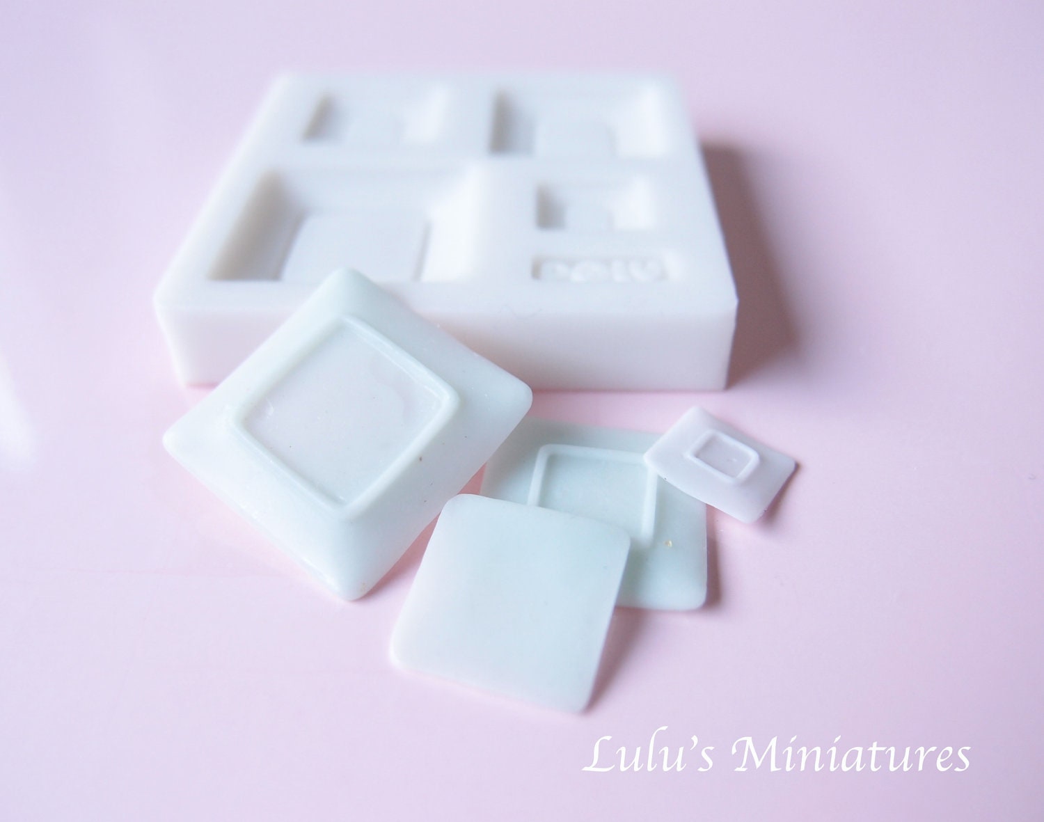 Silicone Flexible Square Plate Mold for Dollhouse Miniature