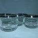 vintage 1960s glasses silver band ROLY POLY tumblers 5