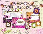 HALLOWEEN - Glam Halloween - Printable Party Pack Collection & Invitation - DIY- Halloween Party Pack Il_170x135