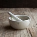 Mortar and Pestle - Vintage Victorian White Ceramic