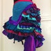 Upcycled Wrap Ruffle Bustle Skirt--Peacock Burning Man Festival Dance Tutu Pixie Fairy Costume Edwardian Victorian