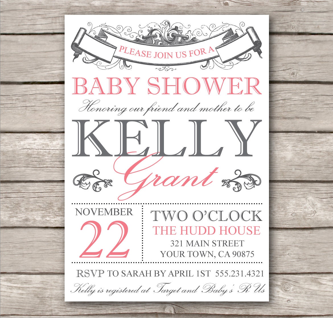 Bridal Shower Invitation or Baby Shower Invitation by ...