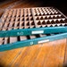 Vintage Industrial Letter Press Drawer with Green Accents and Numbers