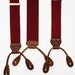 Red Red Trafalgar Button Tab Suspenders