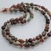 Green "Opal" Necklace With Picasso Jasper and Copper, Two Strand