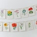 Bunting - upcycled from vintage Familiar Garden Flowers book - Botanical Prints