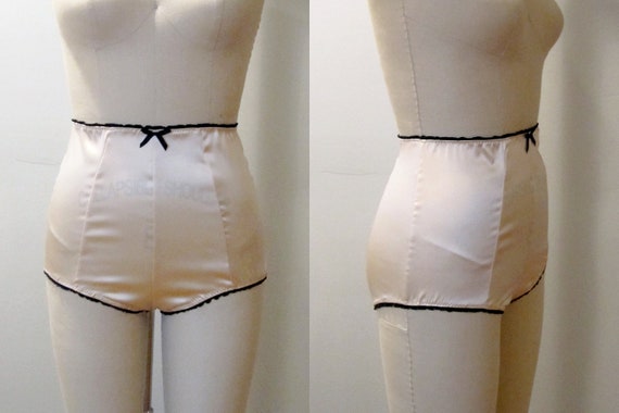 Items similar to Stretch Silk Satin High Waisted Burlesque Briefs on Etsy