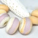 SALE...glass beads ivory and pastel pink SRA handmade set of Lampwork Beads 72212-6