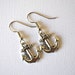 Silver Anchors With Chains . Earrings