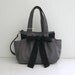 SALE 10% Gray Bag in Water-resistant Gray with Black Sash - 3 Compartments - Diaper Tote Bag / Cross body