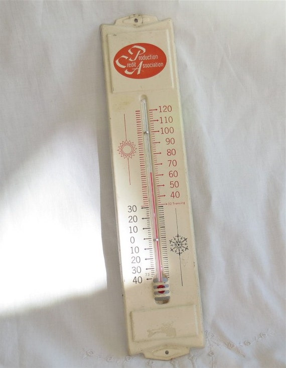 Vintage Metal Outdoor Thermometer