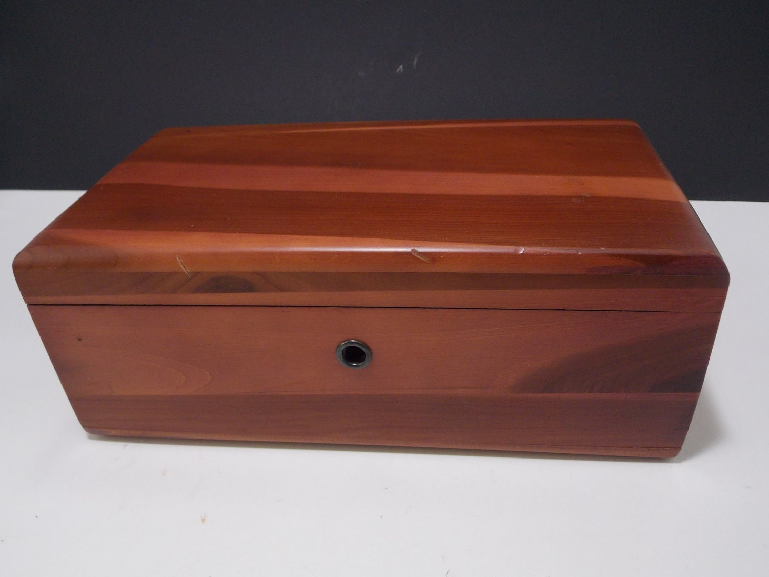 Vintage Miniature Cedar Chest by Lane with Key