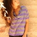 90s striped OXFORD soft SPRING t shirt top