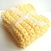 Crochet Washcloths Dishcloths - Set of 2 - For Kitchen, Bathroom, Baby - Yellow - 100% Cotton