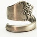 Vintage Buttercup Floral Sterling Silver Spoon Ring, Handmade in Your Size (2453)