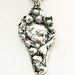 Spoon Pendant, Unique Lily of the Valley with Girl Art Nouveau Sterling Silver Pendant (P033)