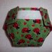 Baby doll diaper - green with ladybug