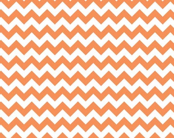 1 Yard of Small Chevron in Orange by Riley Blake
