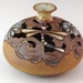 Beautiful Bud Vase With Dragonflies And Flowers With Swirl Design