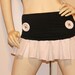 Button Skirt Mini Black & White