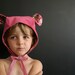 Chapeau chat rose fushia, 12M/5 ans - Cat fushia hat 12M/5years - SALE 50%
