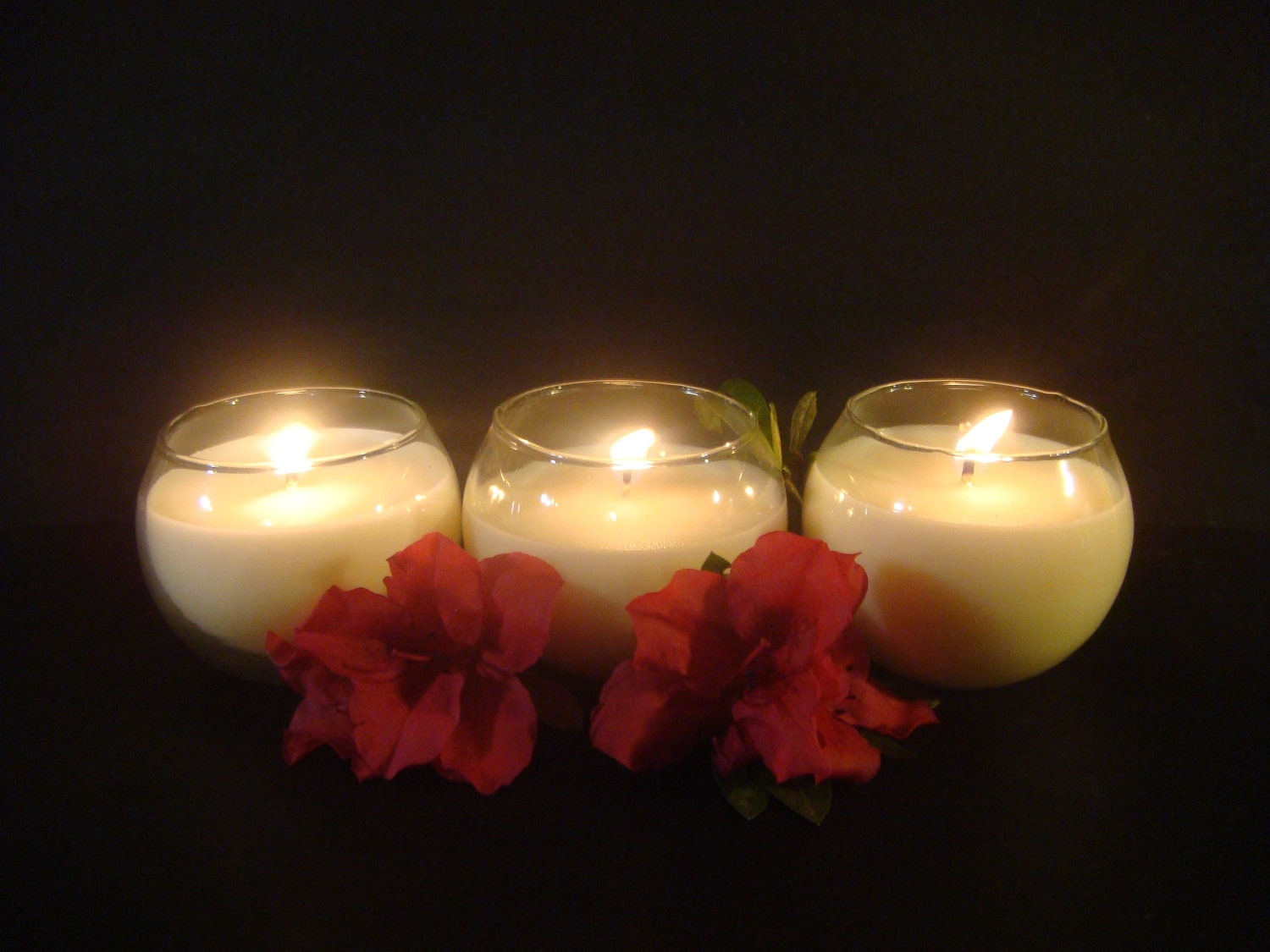 50 Handmade Round Votive Candles Weddings Events Corporate