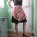 Pink and Black Ruffle Ric Rac Apron with Chevron Pocket, Waitress, Hostess, Cute